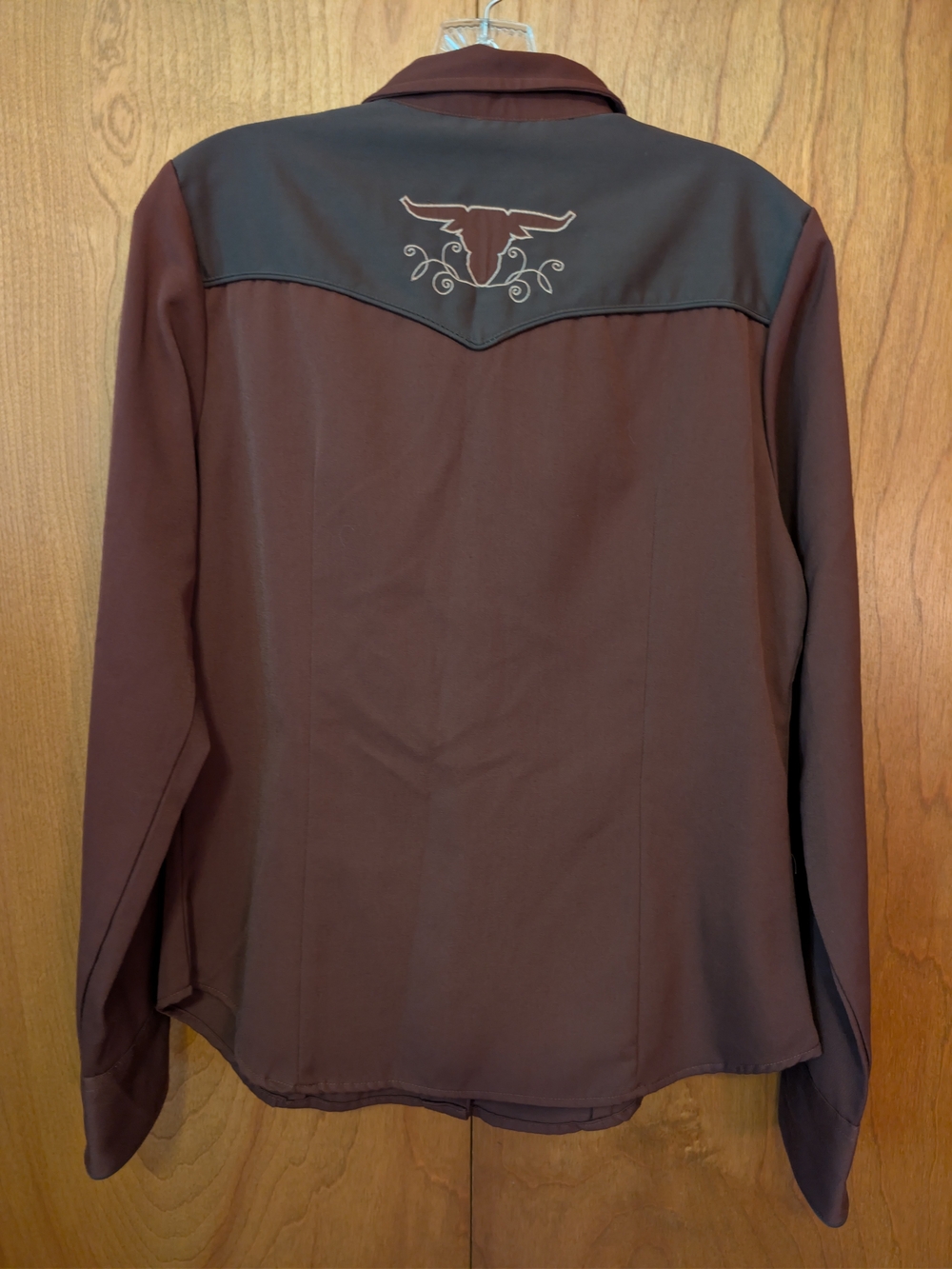 Roper Women's Brown Western Snap Shirt with Embroidery - Picture 8 of 16